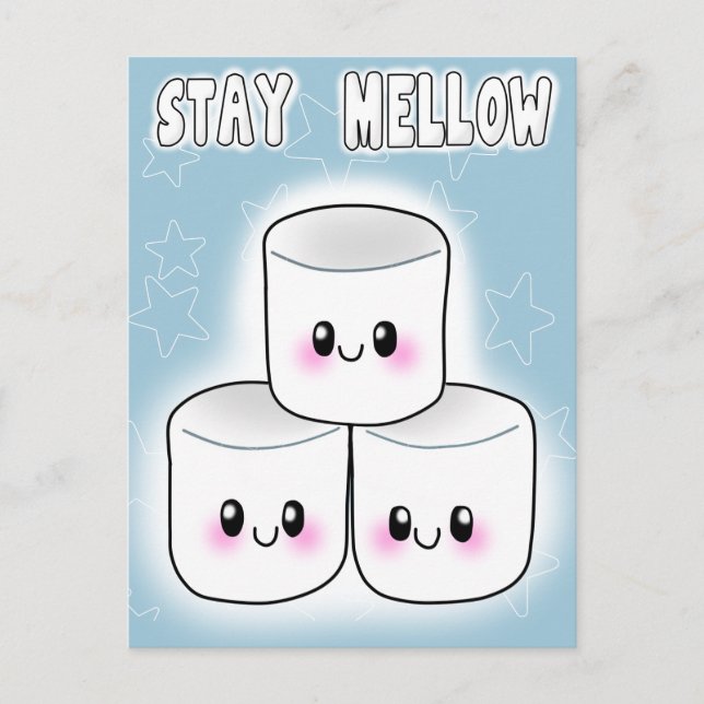 Carte Postale Stay Mellow Marshmallow (Devant)