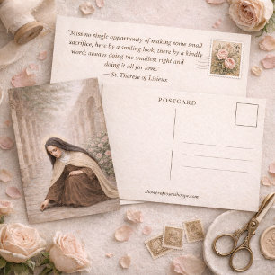 Carte Postale Ste Thérèse de Lisieux "Petite Voie" 