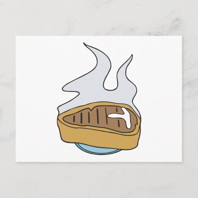 Carte Postale steak T-bone (Devant)