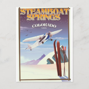 Carte Postale Steamboat Springs colorado affiche de voyage vinta