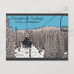 Carte Postale Steamboat Springs Colorado jour sur l'ascenseur ca