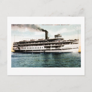 Carte Postale Steamer Americana, ligne de plage Crystal