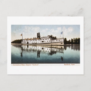 Carte Postale Steamer de la rivière Connecticut "Hartford"