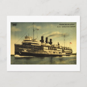 Carte Postale Steamer Greater Detroit, D&C Navigation Company