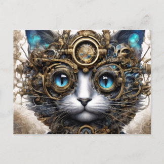 Carte Postale Steampunk Chat 2