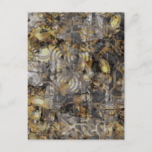 Carte Postale Steampunk Clock