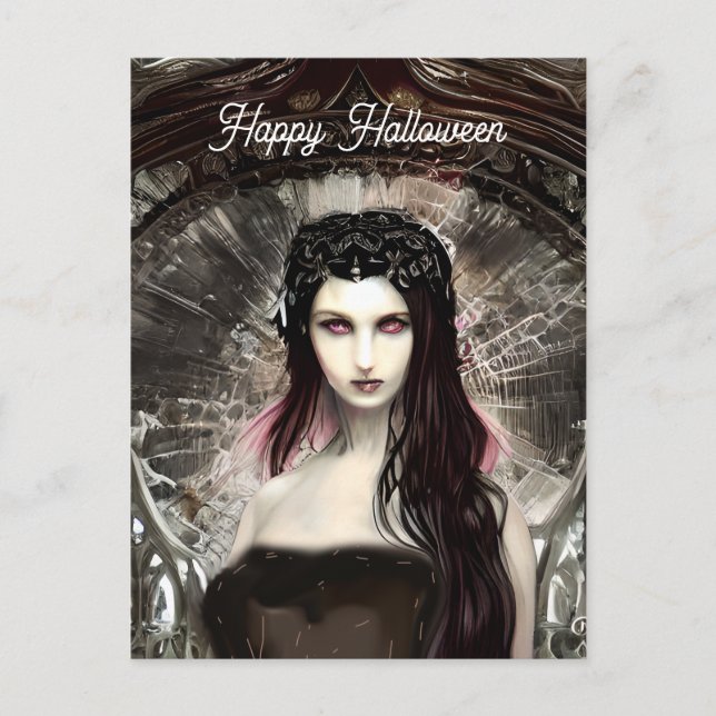 Carte Postale Steampunk Fallen Angel | Art sombre (Devant)