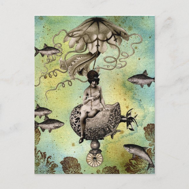 Carte Postale Steampunk Jellyfish (Devant)