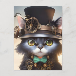 Carte postale Steampunk Kitten