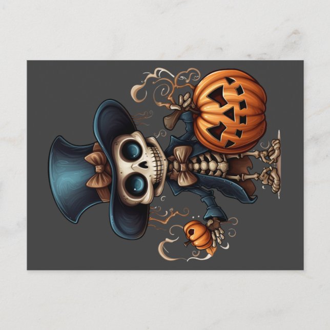 Carte postale Steampunk Skeleton (Devant)