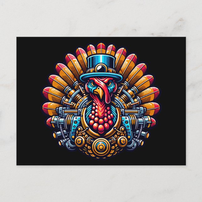 Carte Postale Steampunk Thanksgiving Turquie (Devant)