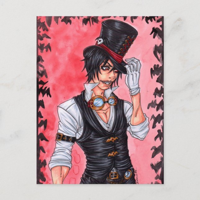 Carte postale Steampunk Vampire (Devant)