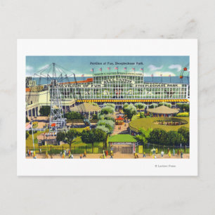 Carte Postale Steeplechase Park Vue du Pavillon de l'Amusement