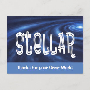 Carte Postale Stellar ! Merci pour votre excellent travail