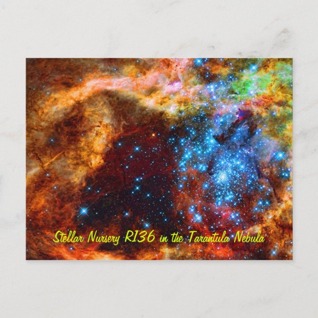 Carte Postale Stellar Nursery R136 dans la Tarantula Nebula (Devant)