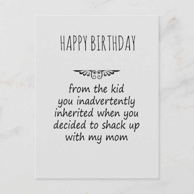 Carte Postale Stepfather Gift (Devant)