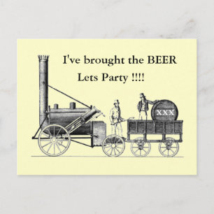 Carte Postale stephensons_rocket, j'ai apporté la BEER