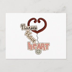 Carte Postale Stethoscope Les infirmières ont des T-shirts cardi