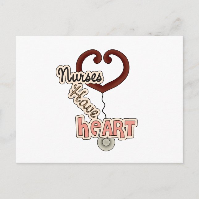 Carte Postale Stethoscope Les infirmières ont des T-shirts cardi (Devant)