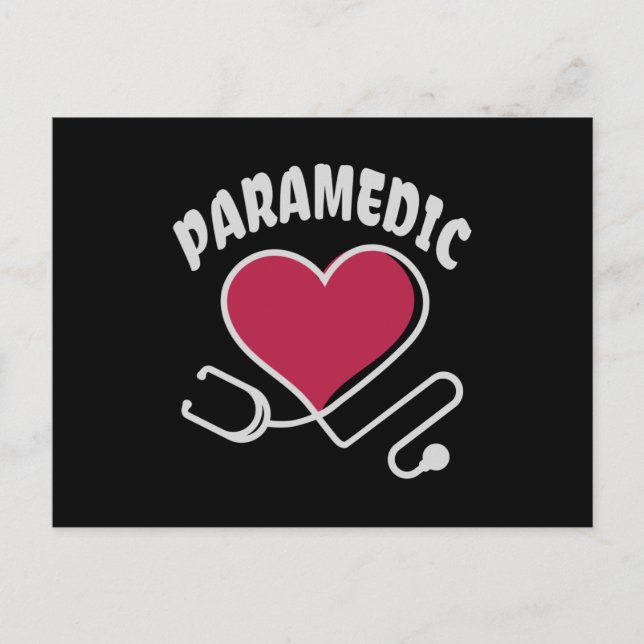 Carte Postale Stethoscope paramétrique avec coeur (Devant)