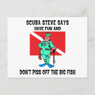 Carte Postale Steve SCUBA