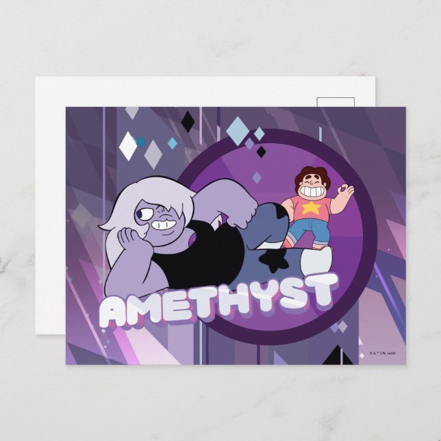 Carte Postale Steven Universe | Graphisme de personnage Améthyst (Devant / Derrière)