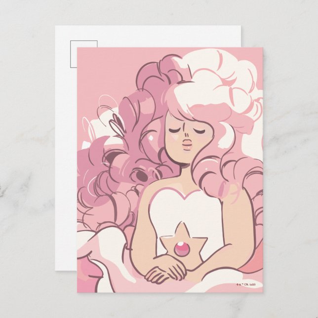 Carte Postale Steven Universe | Illustration de quartz Rose (Devant / Derrière)