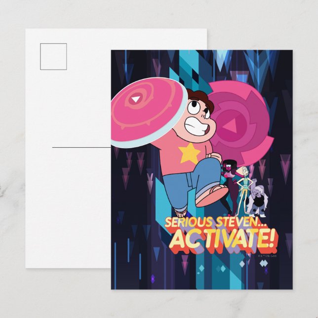 Carte Postale Steven Universe | Sérieux Steven... Activez ! (Devant / Derrière)
