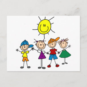 Carte Postale Stick à main Figure Enfants Tshirts et cadeaux