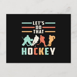 Carte Postale Stick de hockey sur glace Rétro Équipe de canard I