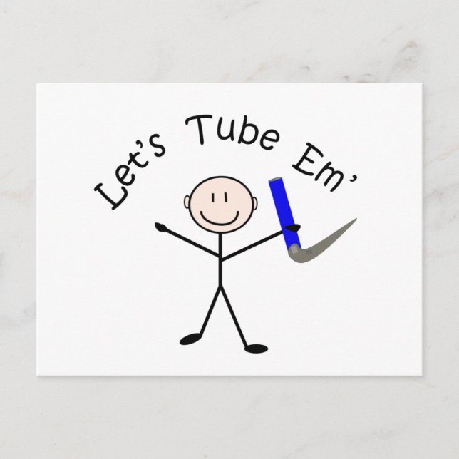Carte Postale Stick de thérapie respiratoire Personne "Let's Tub (Devant)