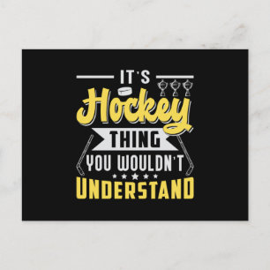 Carte Postale Stick du joueur de hockey sur glace équipe de spor