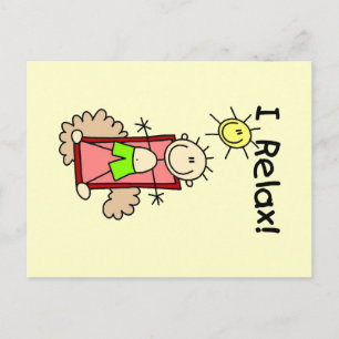 Carte Postale Stick Figure Boy I Relax