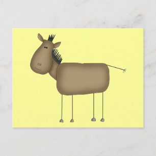 Carte Postale Stick Figure Cheval Tshirts et cadeaux