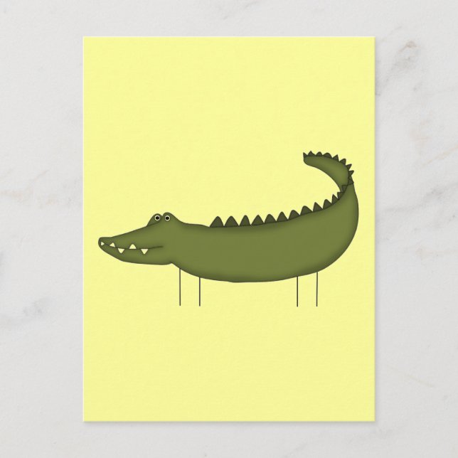 Carte Postale Stick Figure Crocodile tshirts et cadeaux (Devant)