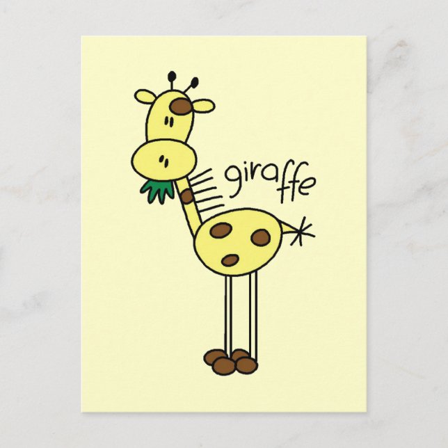 Carte Postale Stick Figure Giraffe T-shirts et cadeaux (Devant)