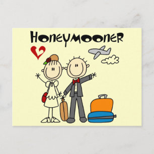 Carte Postale Stick Figure Honeymooner T-shirts et cadeaux