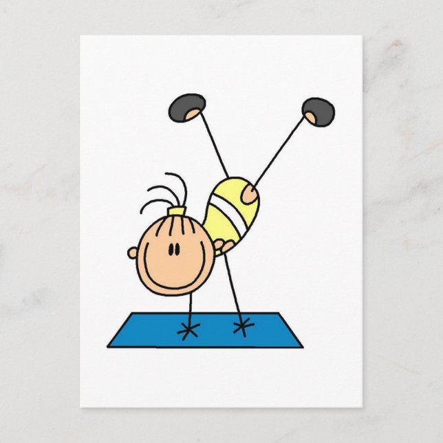 Carte Postale Stick Girl Doing Flips Tshirts et cadeaux (Devant)