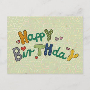 Carte Postale Stickbild Geburtstag