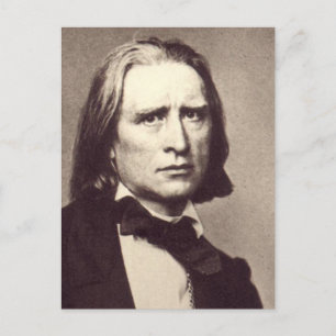 Carte Postale Sticker rond classique Franz Liszt