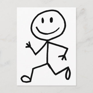 Carte Postale Stickman Runner