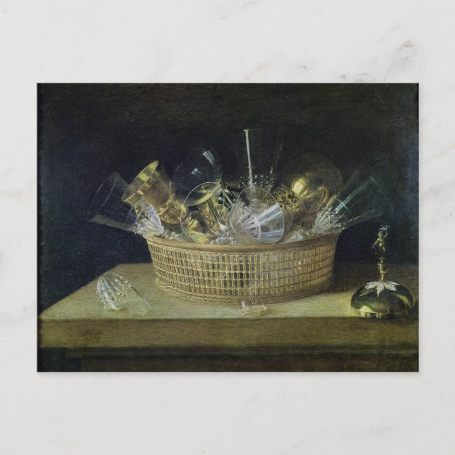 Carte Postale Still Life avec un panier de lunettes, 1644 (Devant)