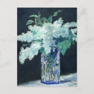 Carte Postale Still Life Lilac Bouquet par Manet Impressionniste