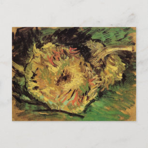Carte Postale Still Life Two Cut Sunflowers par Vincent van Gogh