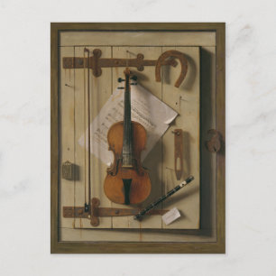 Carte Postale Still Life, Violon et Musique