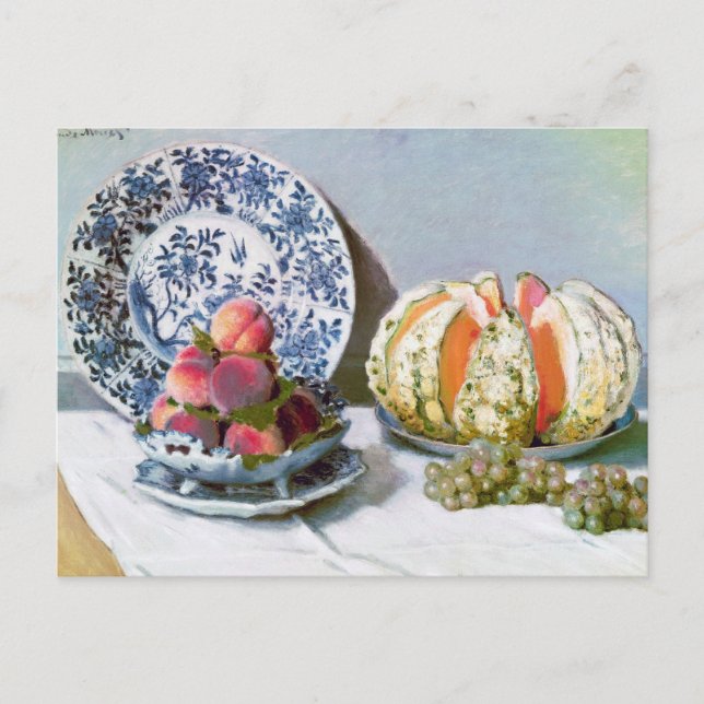 Carte Postale Still Life with Melon, 1872 Claude Monet (Devant)