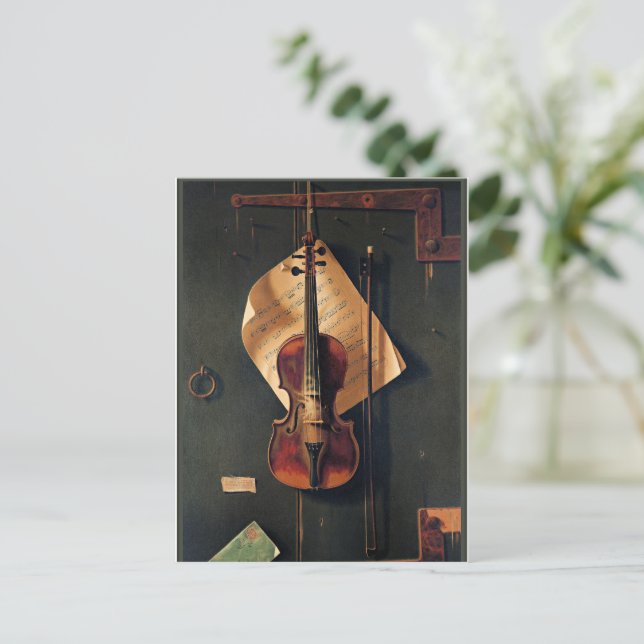 Carte Postale Still Life with Violon, art, (Debout devant)