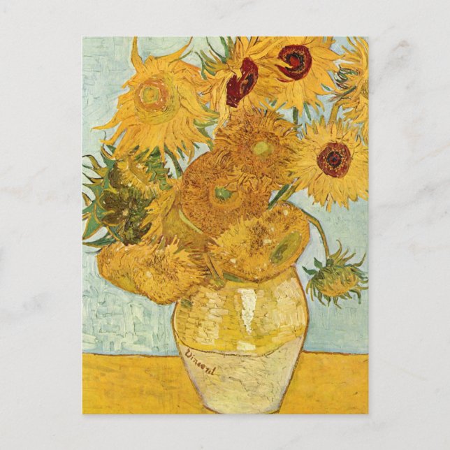 Carte Postale Stilleben mit de Vincent van Gogh 12 Sonnenblumen (Devant)