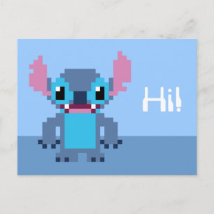Carte Postale Stitch à 8 bits