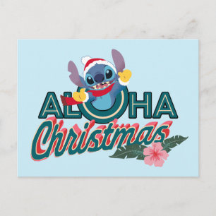 Carte Postale Stitch Aloha Christmas - Mele Kalikimaka!
